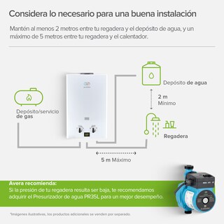 Foto 7 | Foto 7 | Calentador De Agua Instantáneo 2.5 Servicios Gas NAT Avera C12lnat Blanco