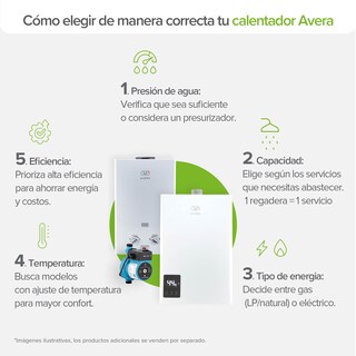 Foto 7 | Foto 7 | Calentador de Agua Modulante Avera 2 Servicios Gas LP Cm14 Blanco