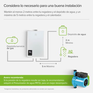Foto 8 | Foto 8 | Calentador de Agua Modulante Avera 2 Servicios Gas LP Cm14 Blanco