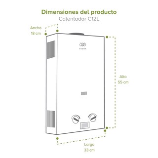 Foto 4 | Foto 4 | Combo Calentador Agua A Gas LP 12L y Presurizador 35L 1/4 Hp Avera C12LPR35L