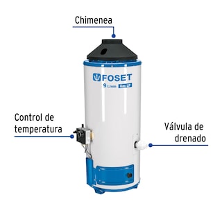 Foto 2 | Foto 2 | Calentador de Paso Foset CALE-9PA-N color Blanco 9 L por MIN