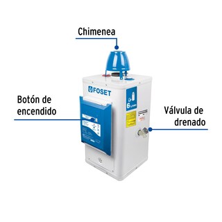 Foto 2 | Foto 2 | Calentador Electrónico de Paso Foset 6 L 1 Servicio Gas LP