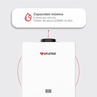 Foto 5 | Foto 5 | Calentador De Agua Instantáneo Splendid 6 Litros Por Min Gas Natural Rhs-chn06p 1 Servicio