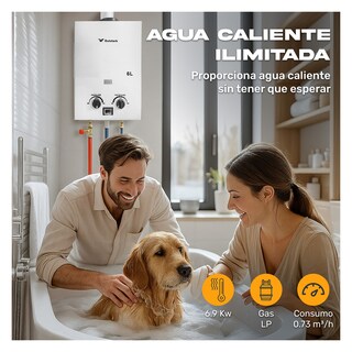Foto 3 | Foto 3 | Calentador De Agua Instantaneo De Paso 6 Litros Gas Lp Gutstark Home