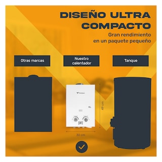 Foto 4 | Foto 4 | Calentador De Agua Instantaneo De Paso 6 Litros Gas Lp Gutstark Home