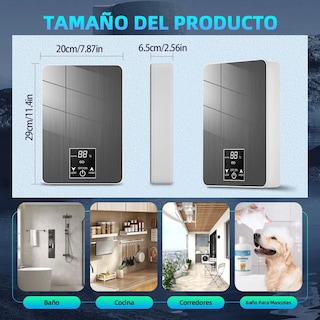 Foto 2 | Foto 2 | Calentador De Agua De Paso Electricos Boiler Instantaneo Eo Safe Imports Esi-20258 Negro