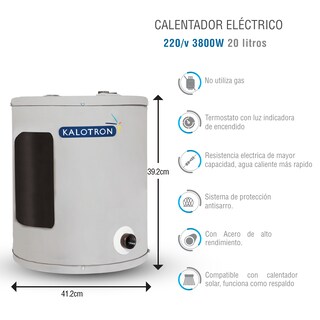 Foto 3 | Foto 3 | Calentador de Agua Eléctrico para 1 Lavabo Kalotron KA-ELE-00020-02 color Gris 20L