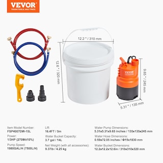 Foto 7 | Foto 7 | Kit De Descarga Para Calentador De Agua Sin Tanque Vevor Con Bomba Y Accesorios - Venta Internacional.