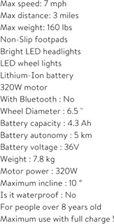 Foto 7 | Foto 7 | Neumáticos Eléctricos Hoverboard Hover-1 Blast 6.5 Con Autoequilibrio - Venta Internacional.