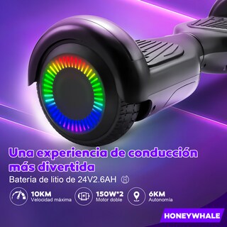 Foto 5 | Foto 5 | Hoverboard Electrico Infantil Honey Whale Z1 Negro