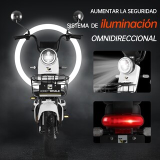 Foto 5 | Foto 5 | Motobicicleta Eléctrica Honey Whale Kc color Blanco