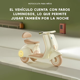 Foto 8 | Foto 8 | Mini Moto Eléctrica Vintage Infantil Honey Whale Bdq-916 Beige