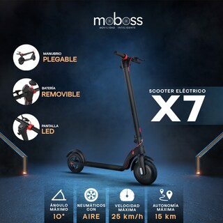 Foto 3 | Foto 3 | Scooter Eléctrico Plegable con Batería Extraíble 25km/h Moboss X7 Negro