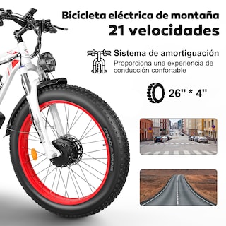 Foto 4 | Foto 4 | Bicicleta Eléctrica De Montaña Honey Whale Bk08 Rojo