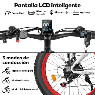 Foto 5 | Foto 5 | Bicicleta Eléctrica De Montaña Honey Whale Bk08 Rojo