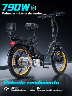 Foto 2 | Foto 2 | Bicicleta Electrica Plegable Honey Whale Bw02 Negro