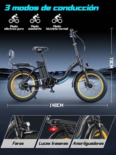 Foto 4 | Foto 4 | Bicicleta Electrica Plegable Honey Whale Bw02 Negro