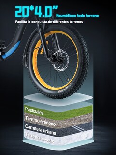 Foto 5 | Foto 5 | Bicicleta Electrica Plegable Honey Whale Bw02 Negro