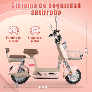 Foto 6 | Foto 6 | Motobici Electrica Honey Whale U3-pro Rosa