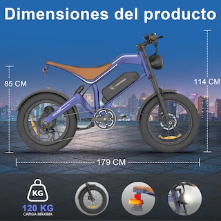 Foto 8 | Foto 8 | Bicicleta Eléctrica Honey Whale K6 Pro Azul