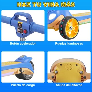Foto 6 | Foto 6 | Scooter Electrico Infantil Honey Whale Rm2 Pro Azul