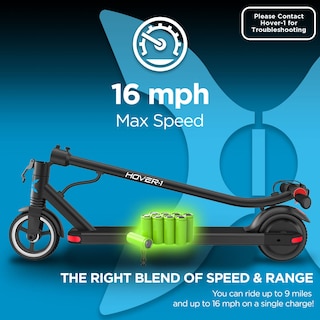 Foto 4 | Foto 4 | Patinete Eléctrico Plegable Hover-1 Escape 250 W 16 Mph Negro - Venta Internacional.