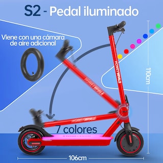 Foto 7 | Foto 7 | Scooter Eléctrico Honey Whale S2 Pro V2 Rojo