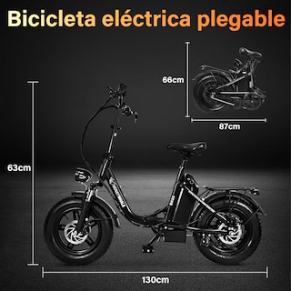 Foto 2 | Foto 2 | Bicicleta Eléctrica Plegable Honey Whale Bk05 Negra