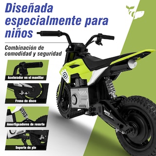 Foto 6 | Foto 6 | Mini Moto Cross Infantil Electrica Honey Whale Bdq- 6988 Verde