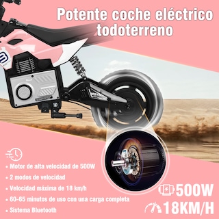 Foto 2 | Foto 2 | Mini Moto Cross Infantil Electrica Honey Whale Bdq- 6988 Rosa