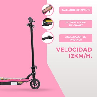 Foto 4 | Foto 4 | Scooter Patín Eléctrico Eco-forte Plegable 24v 120w 12km/h Rosa