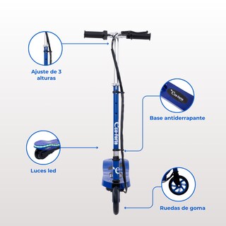 Foto 3 | Foto 3 | Scooter Patín Eléctrico Eco-forte Con Luces Cd05 120w 12km/h Azul