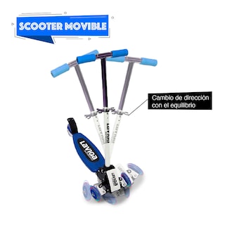 Foto 2 | Foto 2 | Scooter Llantas Direccionables Luz Led Azul Laviga Reposapiés Lija Resistente