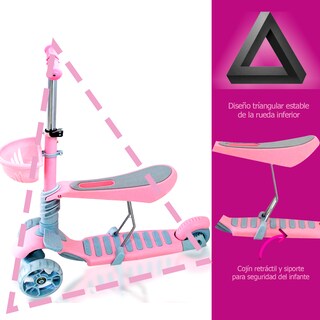 Foto 3 | Foto 3 | Scooter Andromeda Inc con Luces color Rosa