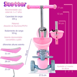 Foto 4 | Foto 4 | Scooter Andromeda Inc con Luces color Rosa