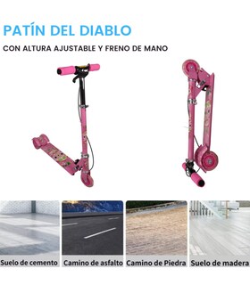 Foto 3 | Foto 3 | Scooter de Pie Genérica Sys310 con Luces color Rosa