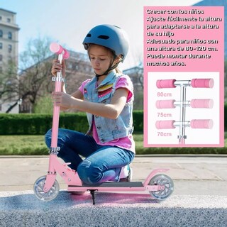 Foto 2 | Foto 2 | Monopatín Plegable con Luces Eo Safe Imports Esi-8879 Rosa