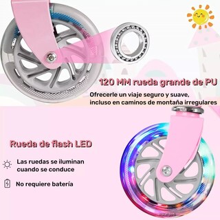 Foto 4 | Foto 4 | Monopatín Plegable con Luces Eo Safe Imports Esi-8879 Rosa
