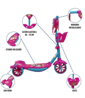 Foto 2 | Foto 2 | Scooter para Niños Patín del Diablo Luces y Sonidos Ajustable