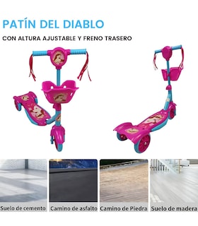 Foto 3 | Foto 3 | Scooter para Niños Patín del Diablo Luces y Sonidos Ajustable