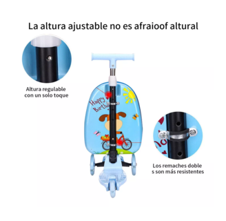 Foto 5 | Foto 5 | Scooter Plegable para Niños con Mochila Frontal Azul
