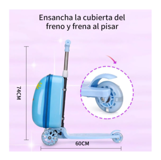 Foto 4 | Foto 4 | Scooter Plegable para Niños con Mochila Frontal Azul