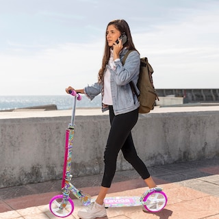 Foto 5 | Foto 5 | Scooter Plegable Patín Juvenil Diseño Flores Color Rosa