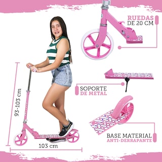 Foto 4 | Foto 4 | Scooter Plegable GuevaraSports Rosa Patín Portátil
