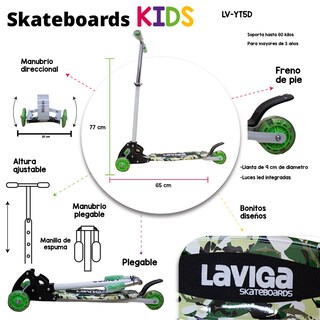 Foto 2 | Foto 2 | Scooter Patín con Luz Led Verde para Niños