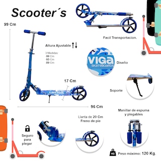 Foto 2 | Foto 2 | Scooter Plegable Patín Juvenil Diseño Camuflaje Azul
