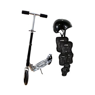 Foto 1 | Foto 1 | Scooter Patín Plegable Juvenil Diseño Calaveras Con Accesorios Negros