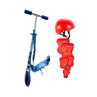 Foto 1 | Foto 1 | Scooter Patín Plegable Juvenil Camuflaje Azul Con Accesorios Rojos