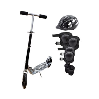 Foto 1 | Foto 1 | Scooter Patín Juvenil Diseño Calaveras Con Casco Y Protecciones Color Negro
