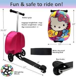 Foto 6 | Foto 6 | Maleta Ride-on Scooter Fast Forward Con Licencia Para Niños De 18 Años - Venta Internacional.